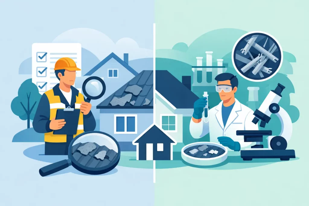 Asbestattest versus asbestanalyse woning
