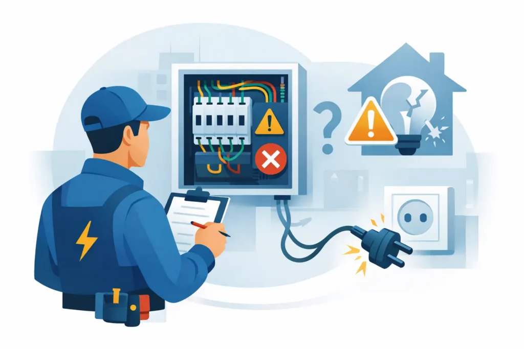 Wat bij afgekeurde elektrische installatie?