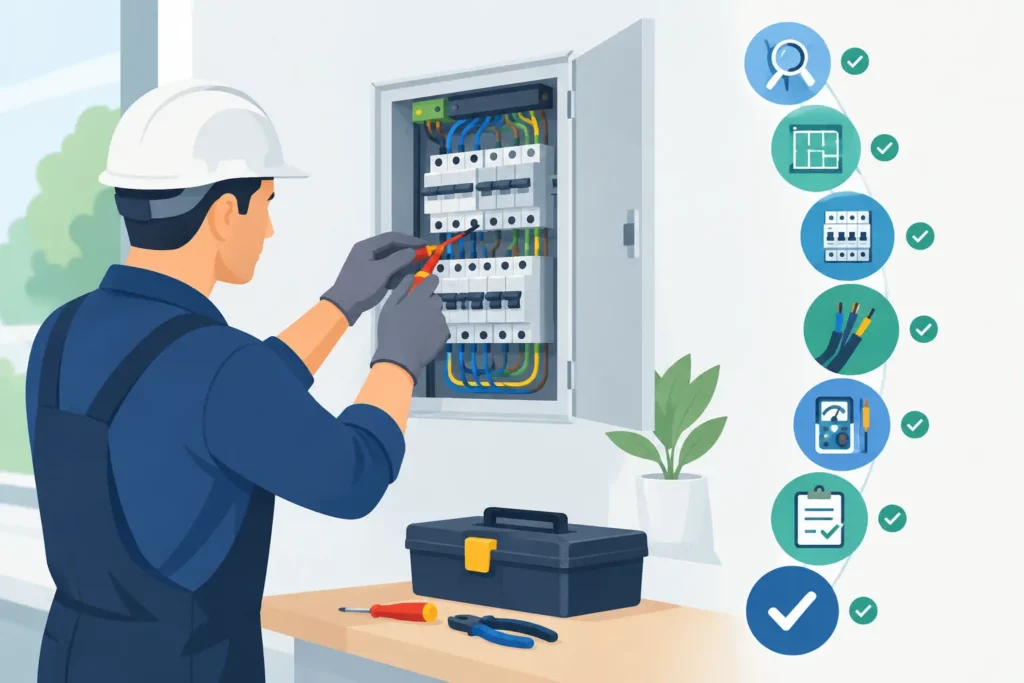Elektrische installatie conform maken in 7 stappen